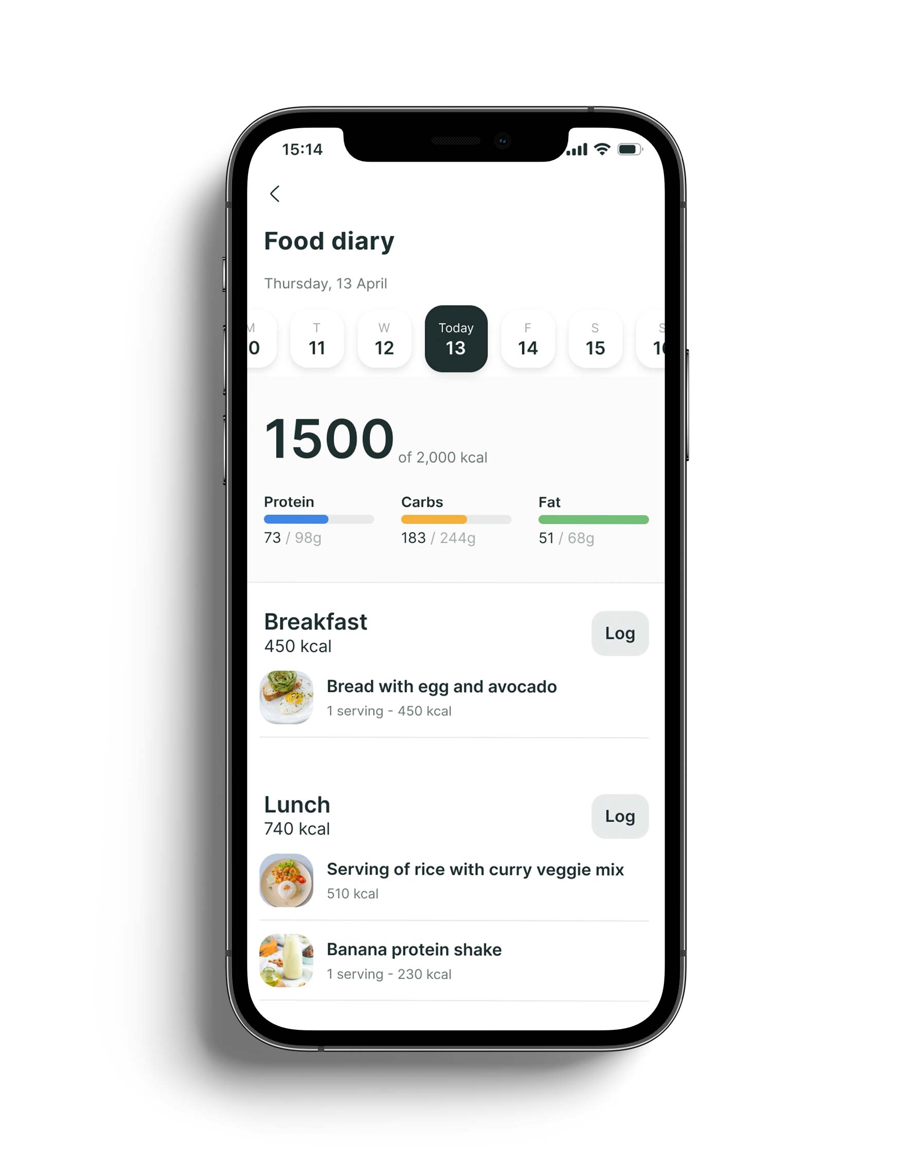 A mockup of the coaching app showcasing the different features.